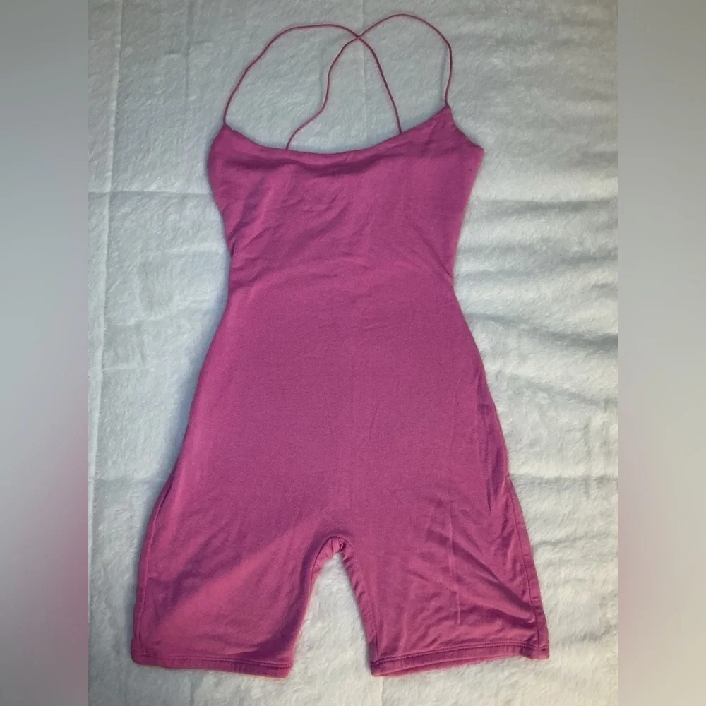 Naked Wardrobe Pink Spaghetti Strap Jumpsuit - Picture 1 of 9